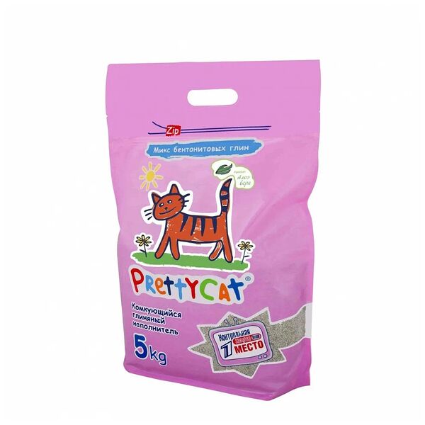 Наполнитель PrettyCat Euro Mix минеральный комкующийся с ароматом Алоэ 5 кг