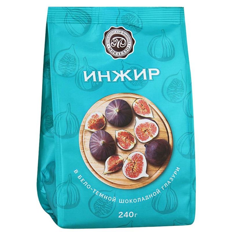 

Конфеты Микаелло Инжир в бело-тёмной шоколадной глазури 240 г