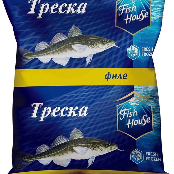 Треска тихоокеанская Fish House филе без кожи замороженная 600г
