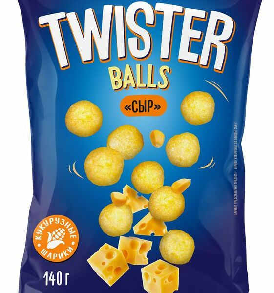 Кукурузные шарики Twister Сыр 140г