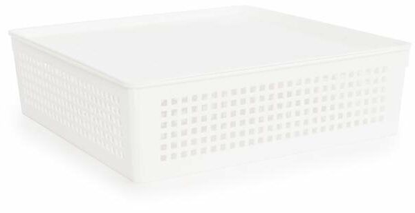 Корзинка Полимербыт Traymix с крышкой белая