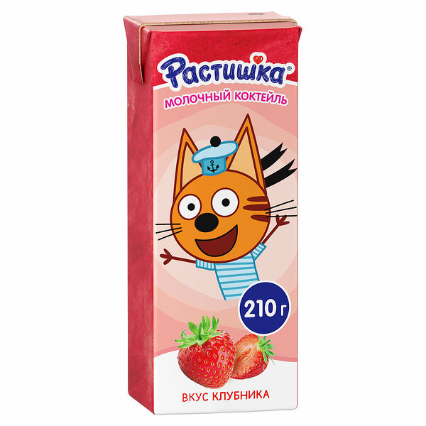 Коктейль молочный «Клубника» 2.0%, «Растишка»,»