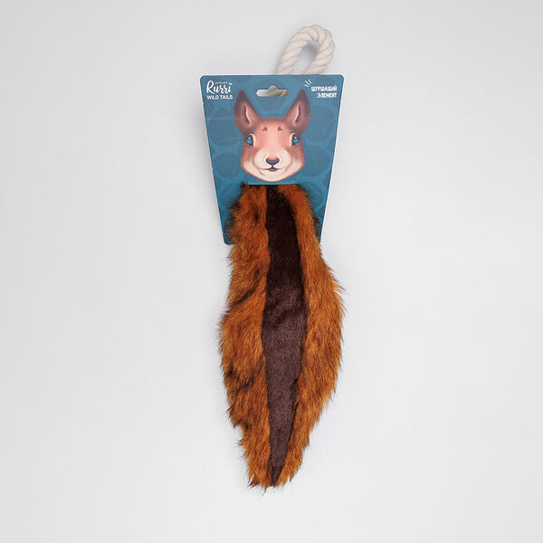 Игрушка с шуршащим элементом для собак Хвост белки, 46х10х5 см