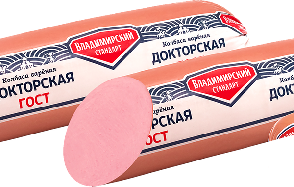Колбаса ВЛАДИМИРСКИЙ СТАНДАРТ Докторская ГОСТ ц/ф вес 