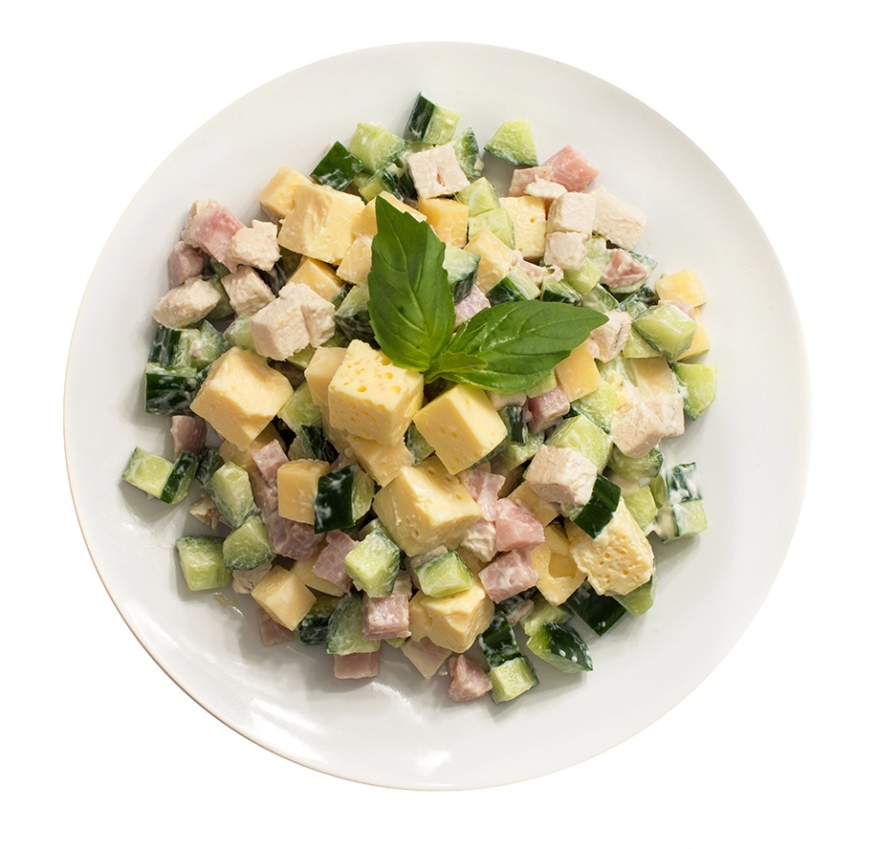 

Салат с куриной грудкой и ветчиной, «Уже Готово», 220 г, Россия