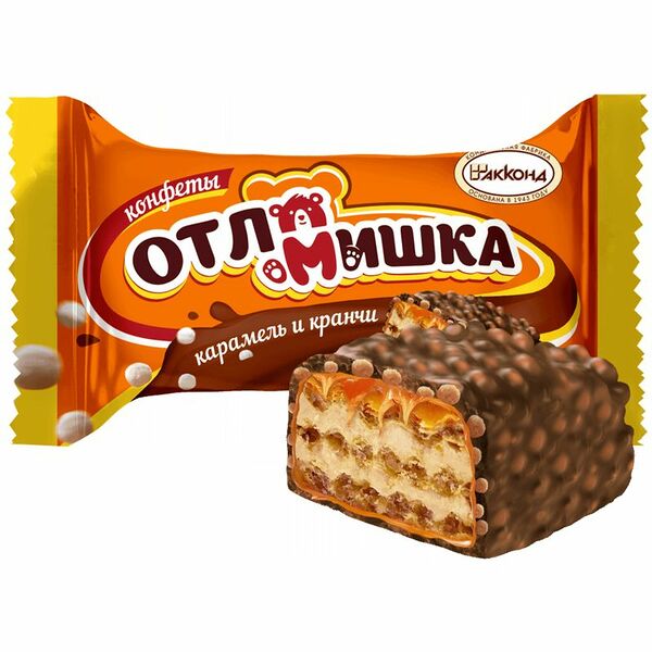 Конфеты Акконд Отломишка карамель и кранчи вес