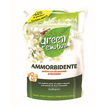Кондиционер для белья с ароматом жасмина, Green Emotion, 1500 мл, на 60 стирок, Италия