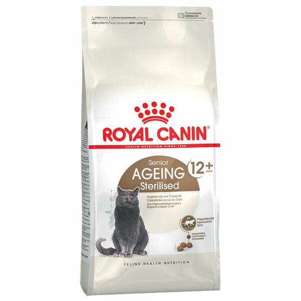 Корм для стерилизованных пожилых кошек Royal Canin Ageing 12+, для профилактики МКБ