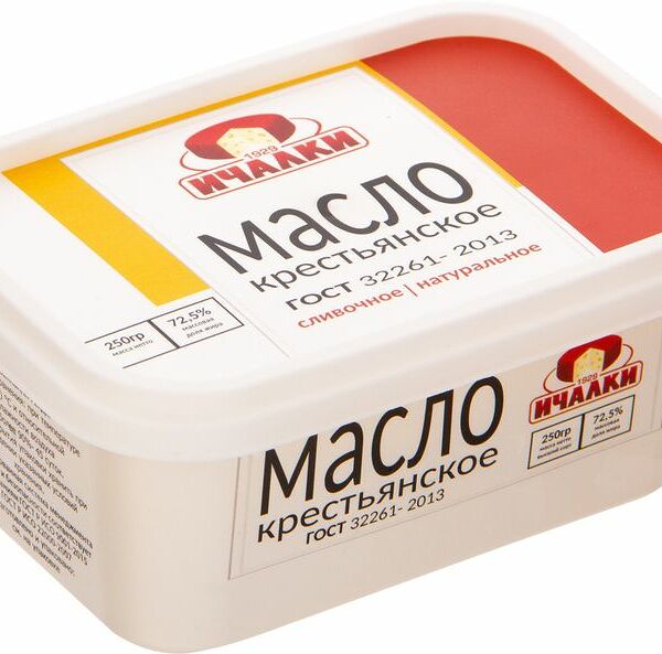 Масло сливочное Ичалки Крестьянское 72.5%