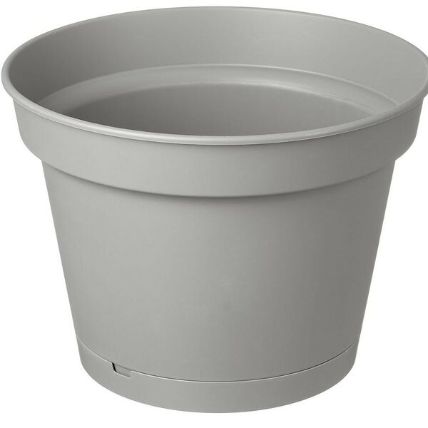 Горшок для цветов Mint с поддоном, 38 см, 20 л, серый