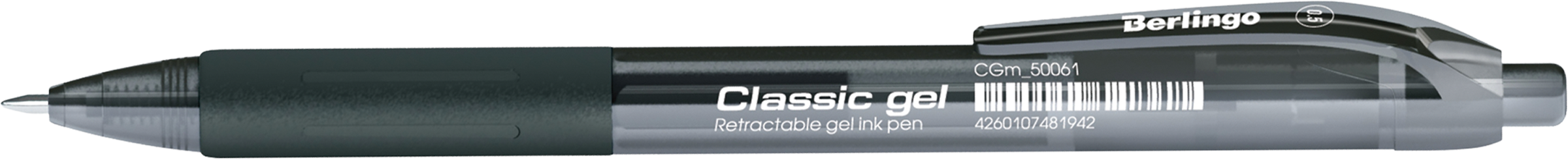 

Ручка гелевая BERLINGO Classic Gel 0,5мм,автоматическая, черный