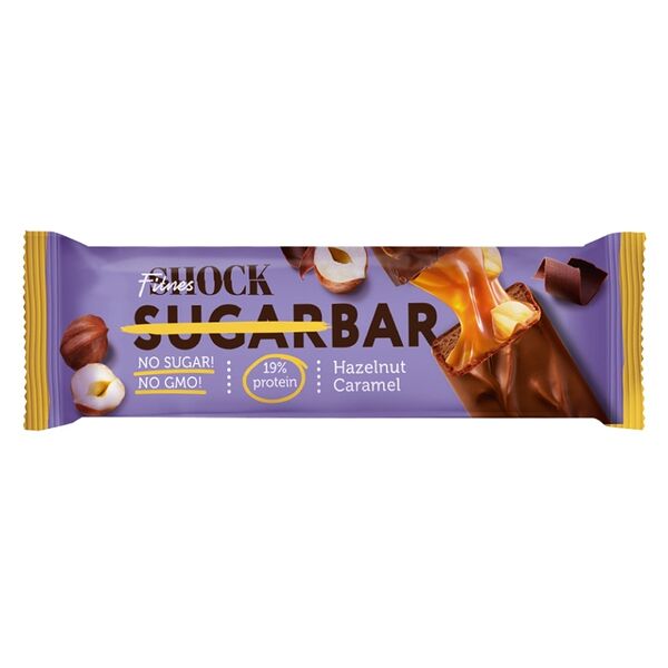 Протеиновый батончик FitnesShock Protein Bar шоколадная карамель и фундук, 50г