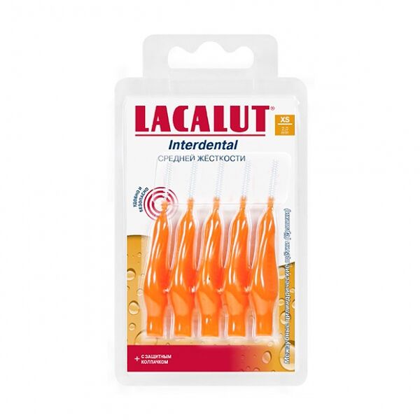 Ершики для зубов Lacalut Interdental средней жесткости размер XS 2 мм 5 шт