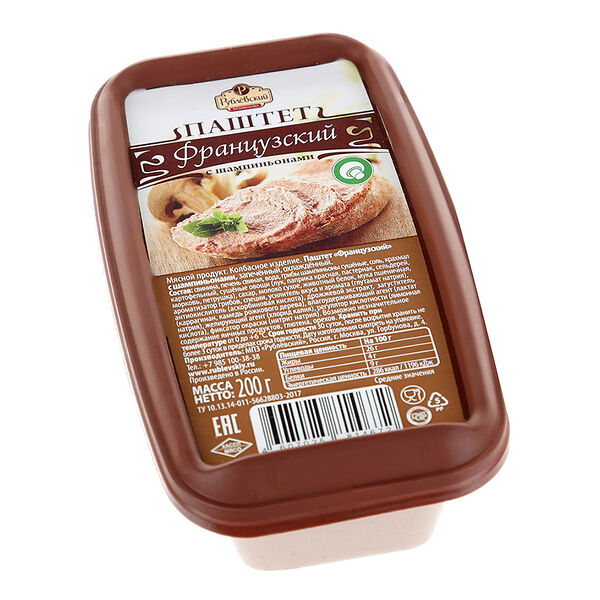 Паштет Рублевский Французский с шампиньонами