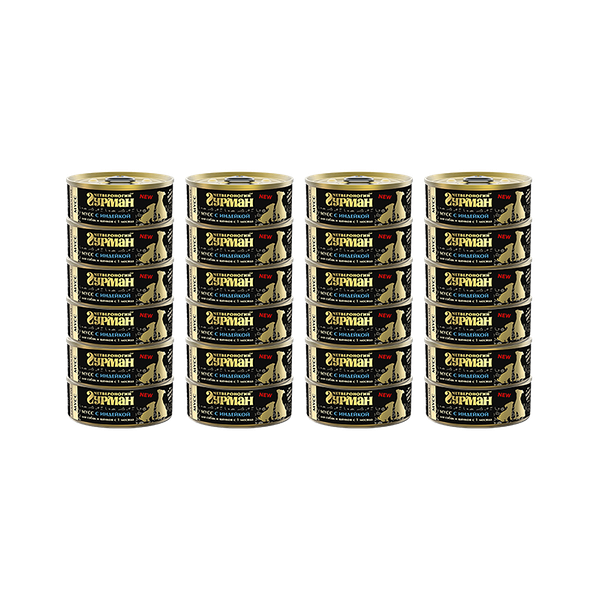 Корм для собак и щенков ЧЕТВЕРОНОГИЙ ГУРМАН Индейка мусс 100г (упаковка - 24 шт)