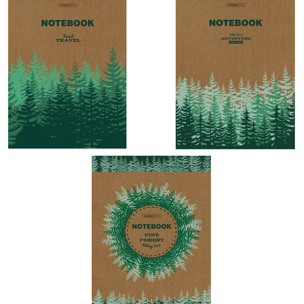 Тетрадь Academy Style A4 клетка Лес дизайн в ассортименте, 48 листов