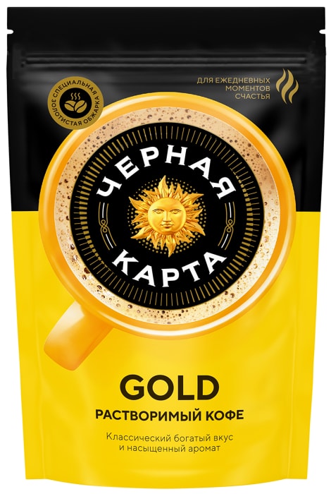 

Кофе растворимый Чёрная карта Gold 75 г