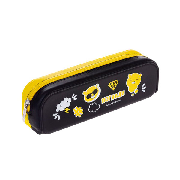 Пенал Hatber 200х50х60мм на молнии мягкий силикон Влад А4 NPn_71233