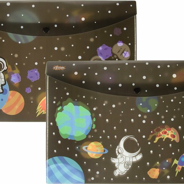 Папка-конверт на кнопке А4 №1 School Space time 2шт/уп