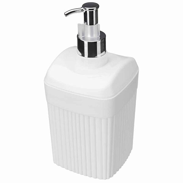 Диспенсер для жидкого мыла Бытпласт VELVET белый 90*90*187мм 0,65л