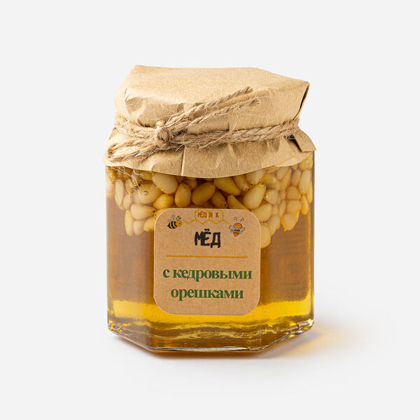 Мед с кедровыми орешками 210г