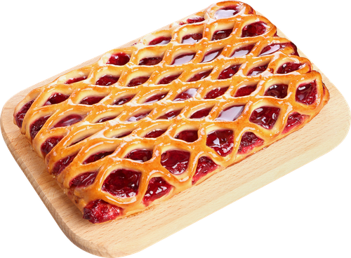 

Пирог с клубникой постный Лента Fresh вес