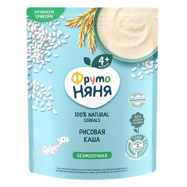 Каша безмолочная рисовая ФрутоНяня с 4 месяцев 200 г