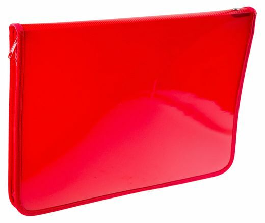 Папка для тетрадей ArtSpace 1 отделение А4 красная пластик молния вокруг