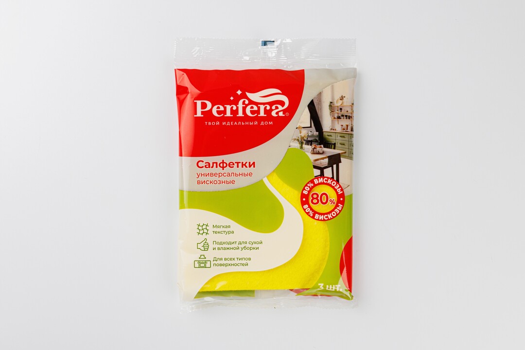 

Салфетки вискозные универсальные 3 шт Perfera, 38*30 см