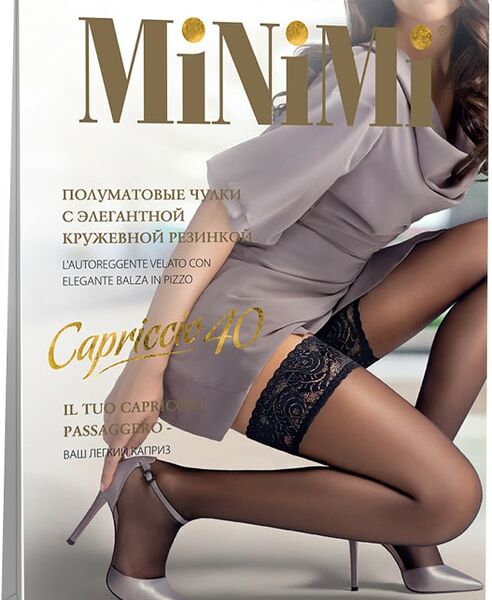 Чулки MiNiMi Capriccio 40 Nero Черный Размер 2 S M