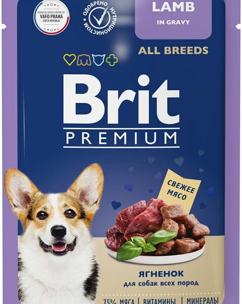 Влажный корм для собак Brit для всех пород Ягненок 85г