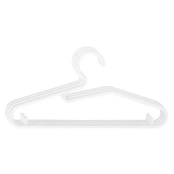 Набор вешалок для детской одежды Пластишка, 3 шт, 34 см, пластик, белый