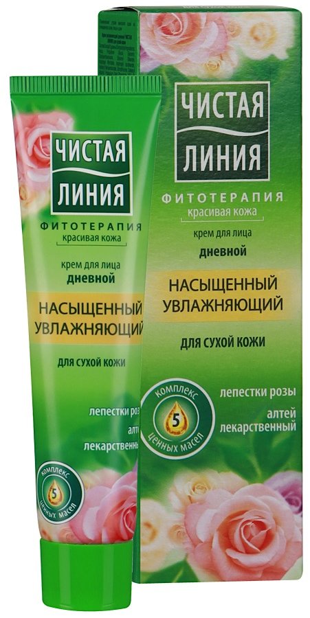 

Дневной крем для лица Чистая Линия Основной уход с гиалуроном и розой 40 мл