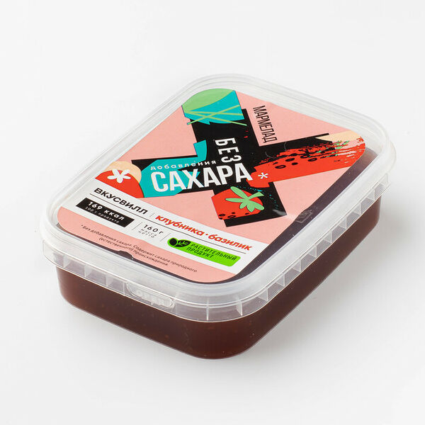 Мармелад без добавления  сахара Клубника-базилик, 160г