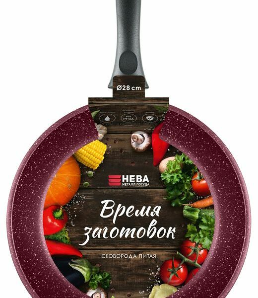 Сковорода Нева Металл Посуда Время заготовок, 28 см