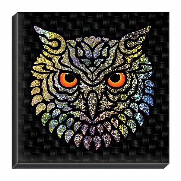 АС 40-383 Набор для картины 'Сильвер-арт.Сова' (декорирование) 20*20 см Клевер