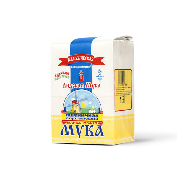 Мука Лидская пшеничная в/с М54-25 пакет вес 1 кг