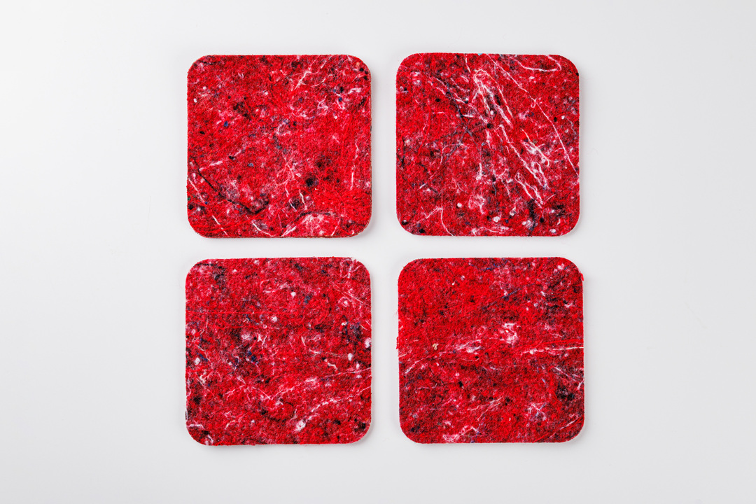 

Набор подстаканников ВкусВилл из переработанного текстиля красный, 4 шт