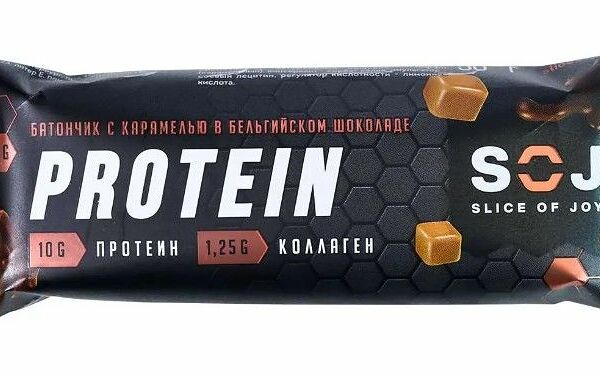 Батончик протеиновый с соленой карамелью Soj 50г