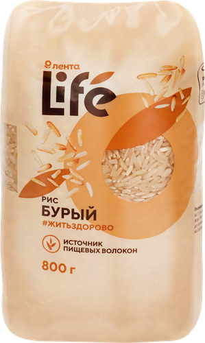 

Рис бурый ЛЕНТА LIFE, 800г