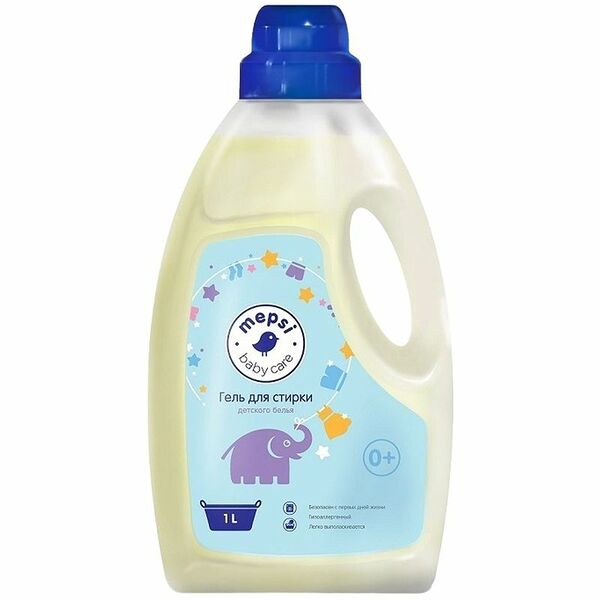 Гель для стирки гипоаллергенный для детского белья Mepsi 1 л