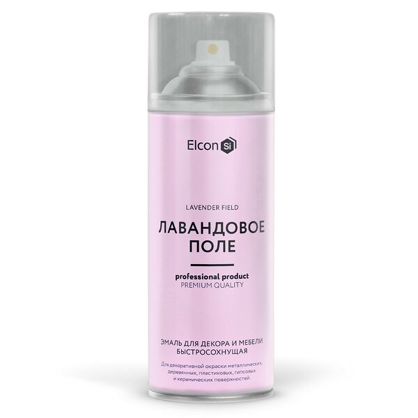 Эмаль для декора и мебели быстросохнущая Elcon, лавандовое поле, 520 мл, аэрозоль