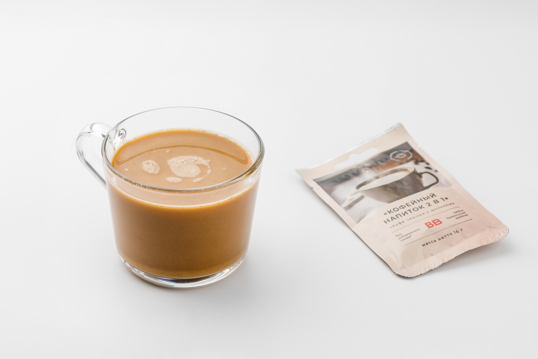 

Кофейный напиток 2 в 1 "Кофе черный с молоком" 16 г