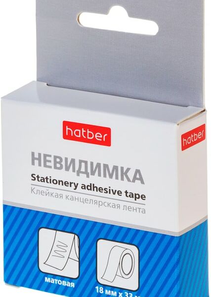 Лента клейкая Hatber Невидимка матовая 18мм*33м
