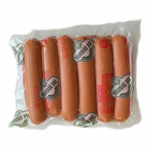 Сосиски ЗОЛОТОЙ РОГ Молочные категории Б 340г