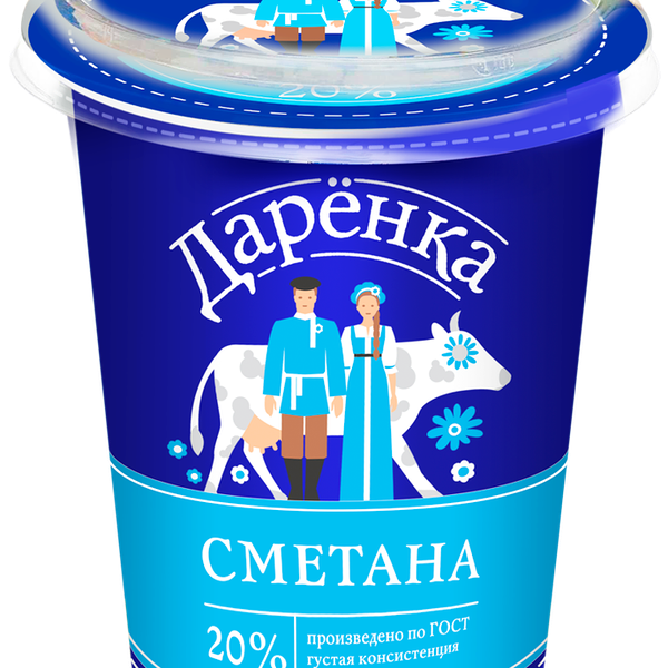 Сметана Даренка 20%