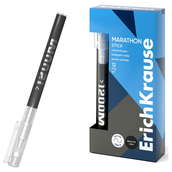 Ручка-роллер ErichKrause Metrix, черный