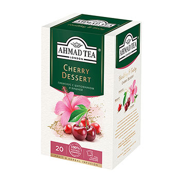Чай травяной «Черри Десерт» с вишней и шиповником, Ahmad Tea, 20х2 г