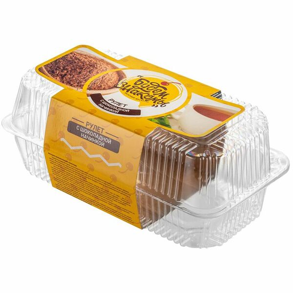 Рулет бисквитный БУДЕМ ЗНАКОМЫ с шоколадной начинкой