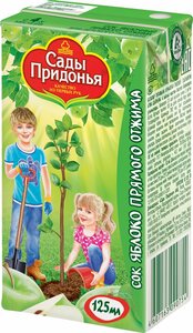 Сок детский Сады придонья Яблоко прямого отжима, с 4 месяцев в Магнит со скидкой –42%